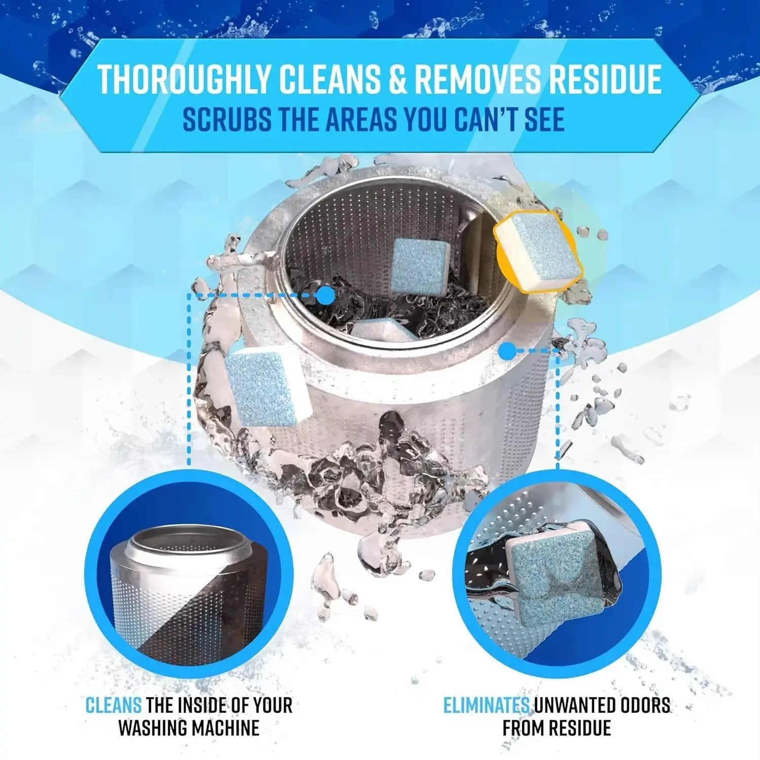 🧼 Tabletas de Limpieza Profunda para Lavadora (Pack 12 o 24) Madys