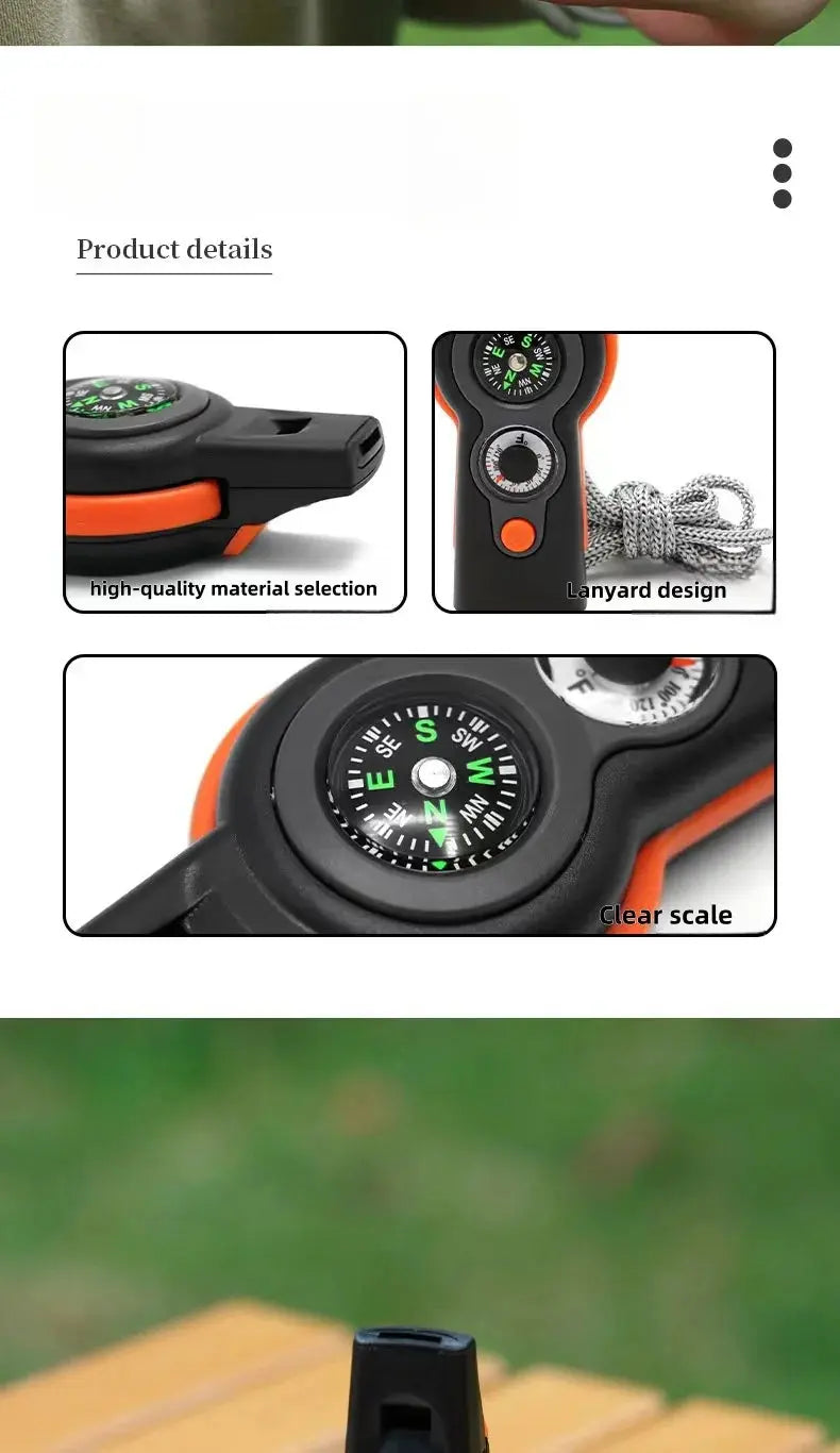 Silbato de Supervivencia 7 en 1 (Kit Esencial Outdoor) - Madys