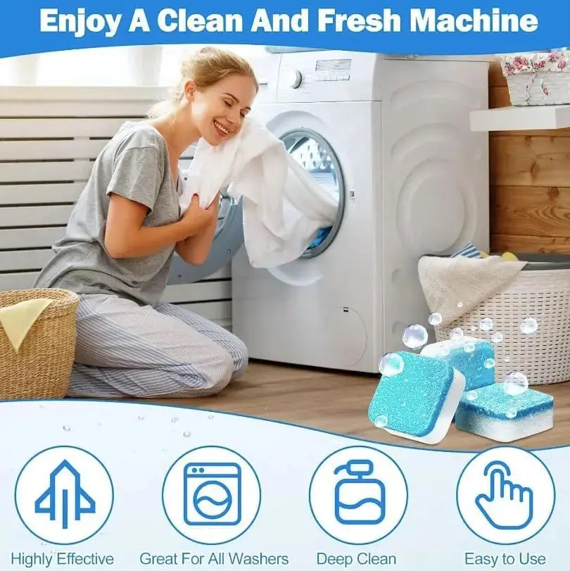 🧼 Tabletas de Limpieza Profunda para Lavadora (Pack 12 o 24) Madys