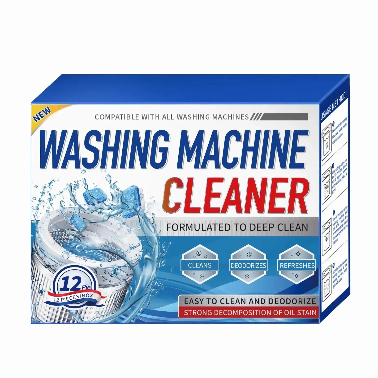 🧼 Tabletas de Limpieza Profunda para Lavadora (Pack 12 o 24) Madys