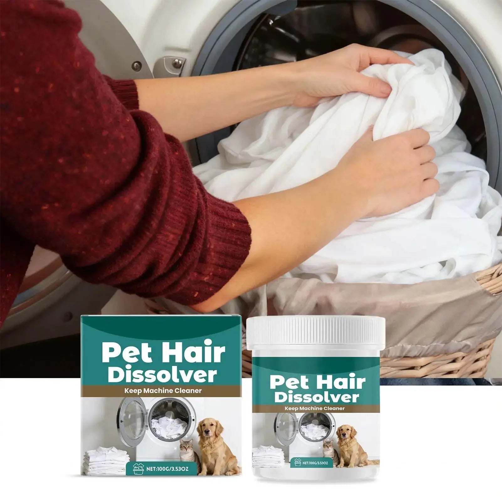 Limpiador Disolvente de Pelos y Sarro para Lavadoras (Pack Limpieza Profunda) Madys