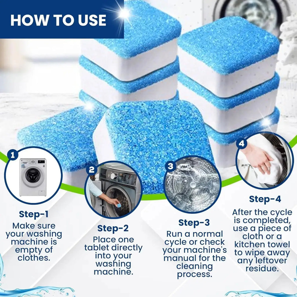 🧼 Tabletas de Limpieza Profunda para Lavadora (Pack 12 o 24) Madys
