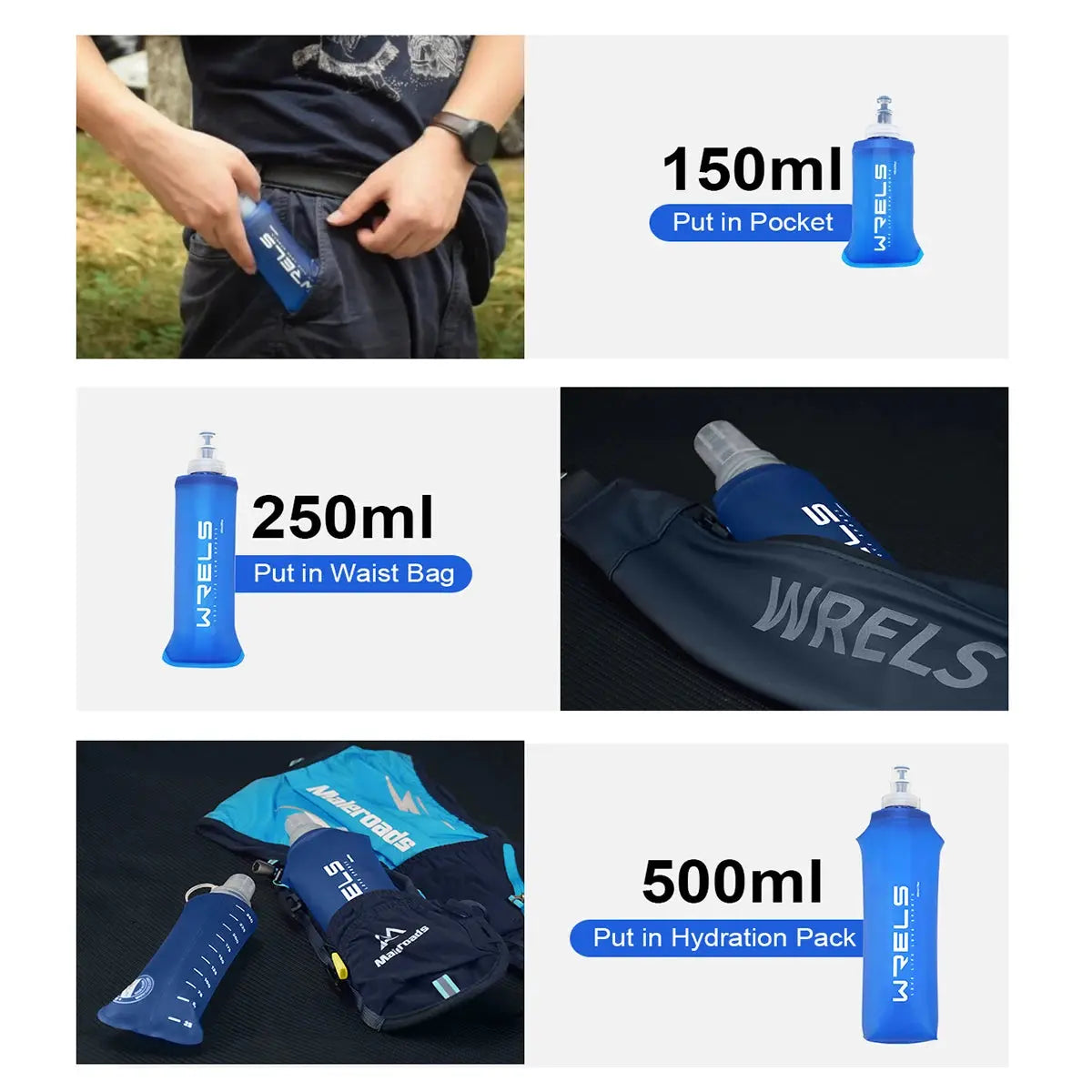 Botella de Agua Plegable de Silicona — Compacta para Running y Outdoor - Madys